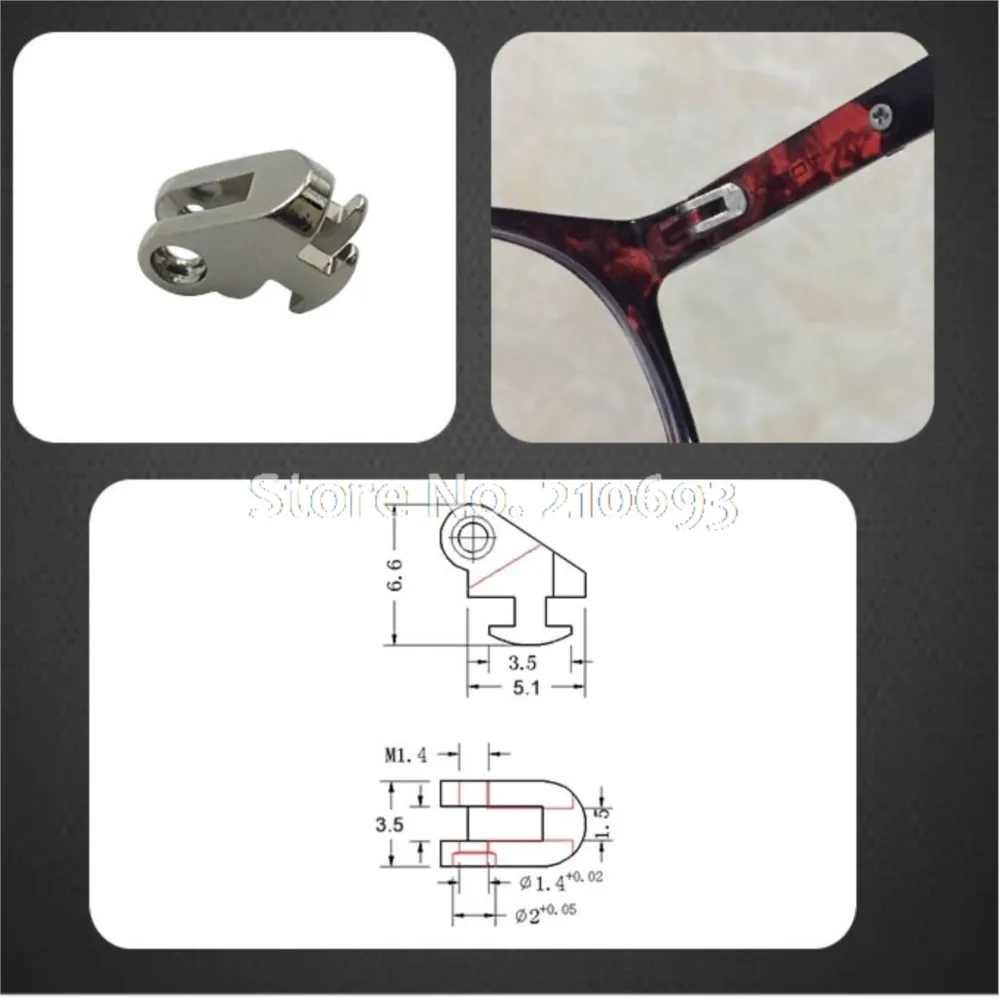 1set retail Optical Spectacle High Nickel Eyewear Eyeglasses Hinge Screws Plastic Glasses Repairing Accessories 9007