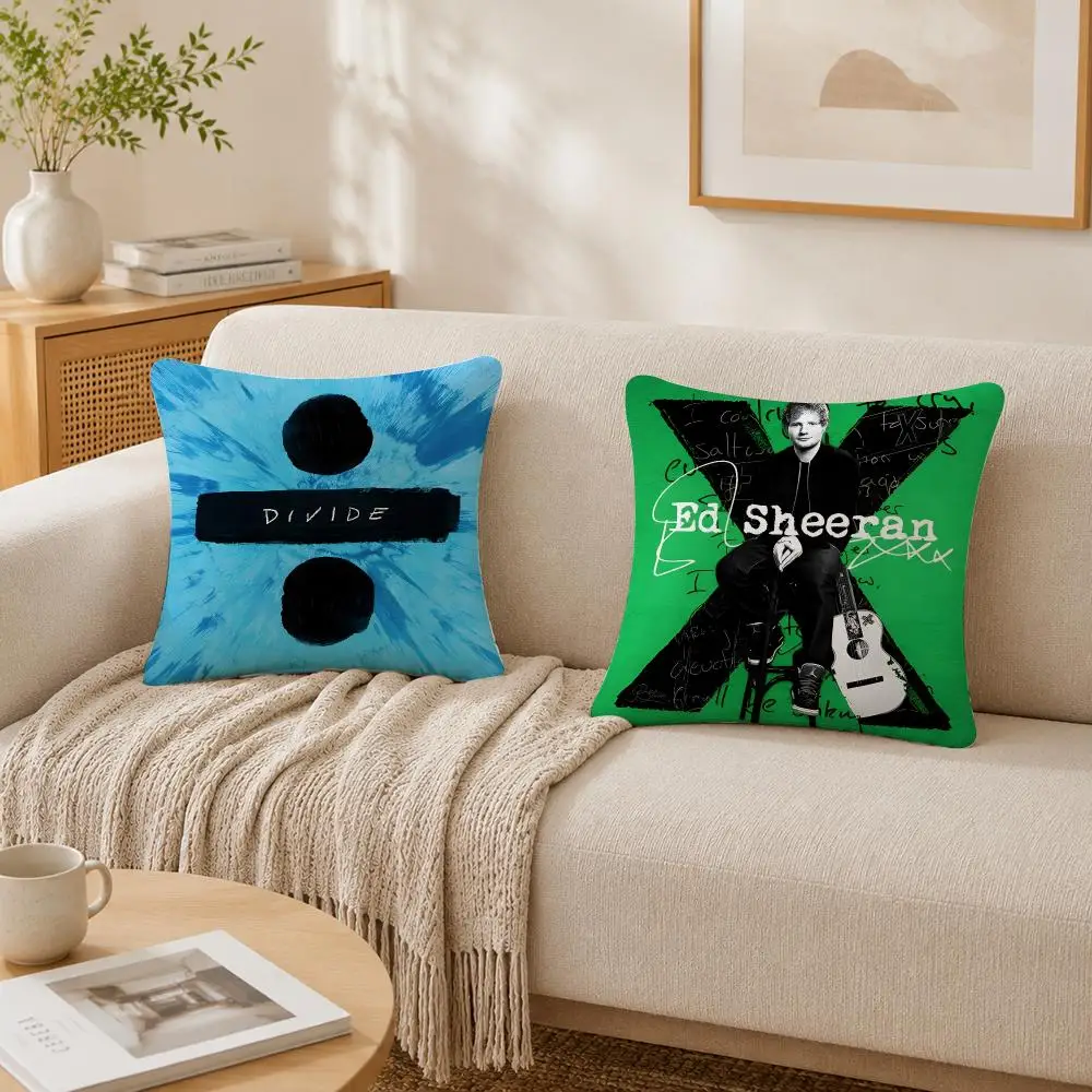 Singer E-Ed Sheeran Music Cushion Cover Plush Decorative Pillow Case With Hidden Zipper Cutecore Room Decor For Home