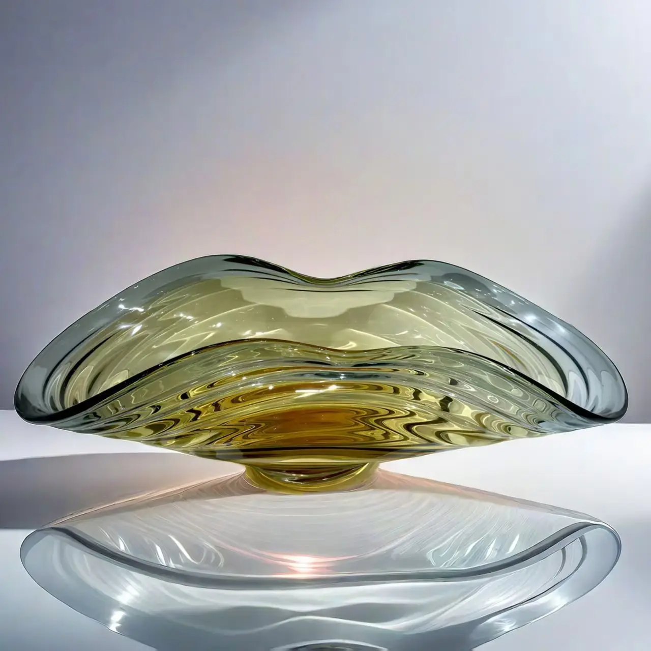 Modern thickened special-shaped glazed large fruit plate ornament,  model room  desktop candy storage plate