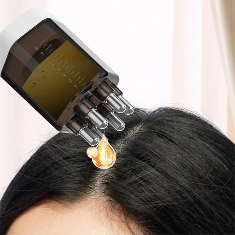 

Массажная расческа-аппликатор с 6 иглами для нанесения жидкостей на кожу головы, для лечения кожи головы, нанесения эфирных масел и сывороток для роста волос