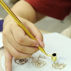Liquid Writing Pen for Pottery, Smooth Ceramic Decorating & Gold Tracing Tool, diy Pottery Painting & Detailing Line Drawing Pen