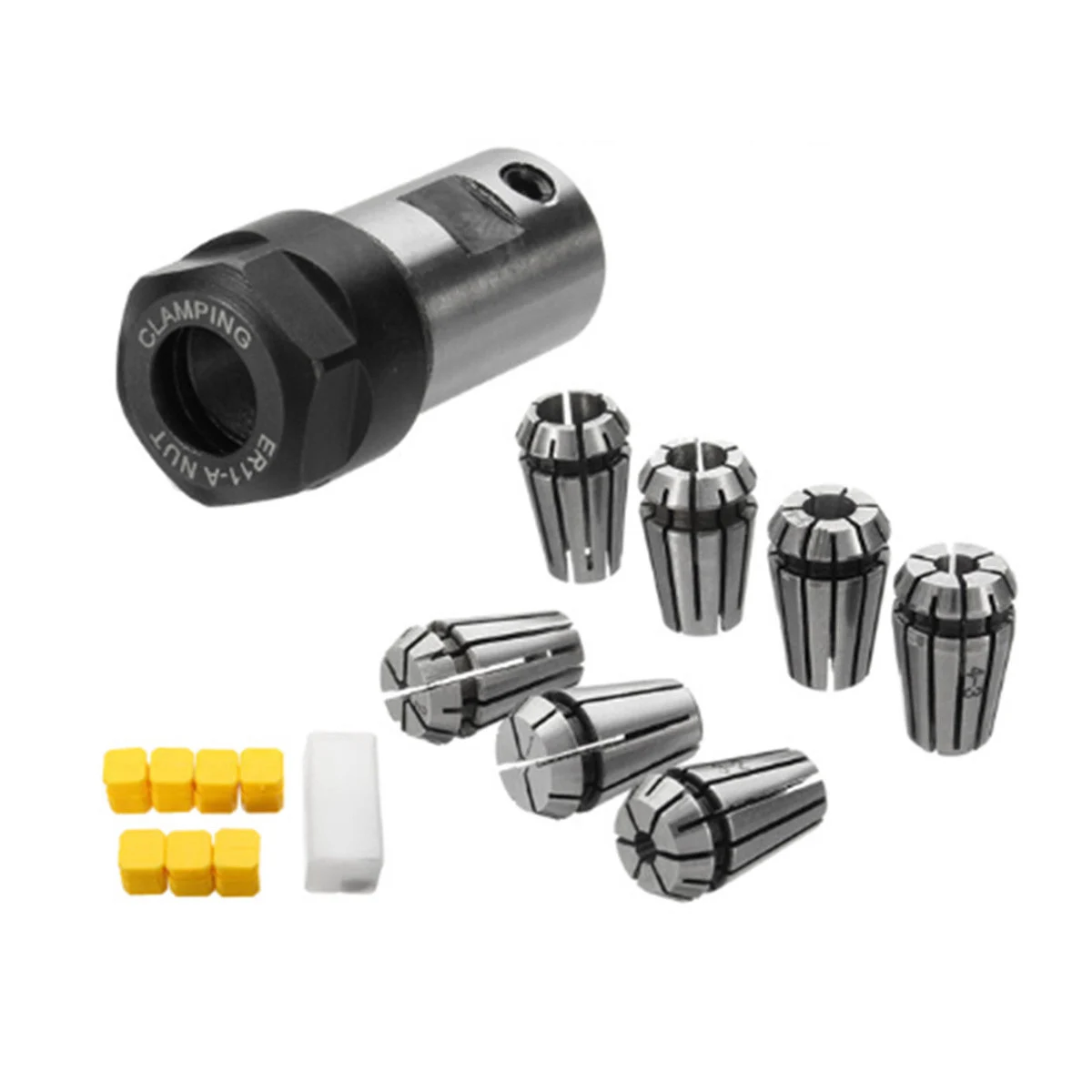 7Pcs ER11 1-7mm Spring Collets with ER11A 5mm Motor Shaft Holder Extension Rod