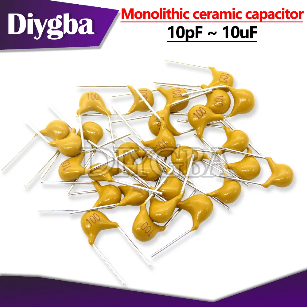 100PCS/LOT Monolithic ceramic capacitor 22PF 47NF 220NF 1NF 4.7UF 1UF 100NF 330NF 0.1UF 104 105 106 103 10PF ~ 10UF