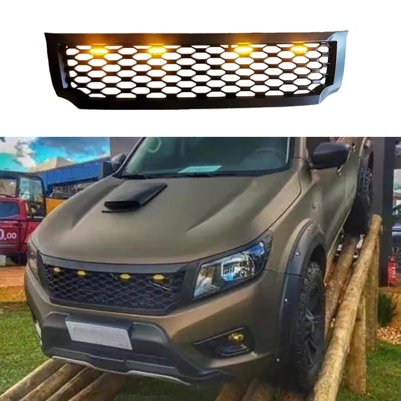 FIT FOR NAVARA NP300 D23 2015-2017 CAR STYLING ACCESSORIES pickup car accessories honeycomb mesh grille RACING GRILLS grill