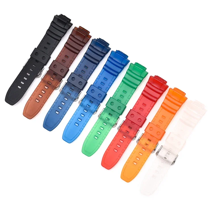Black Resin Strap Band for Casio MCW-100H 110H AE-2000 W-S220 HDD-S100 16mm Men Sport Waterproof TPU Replace Bracelet Watch Band