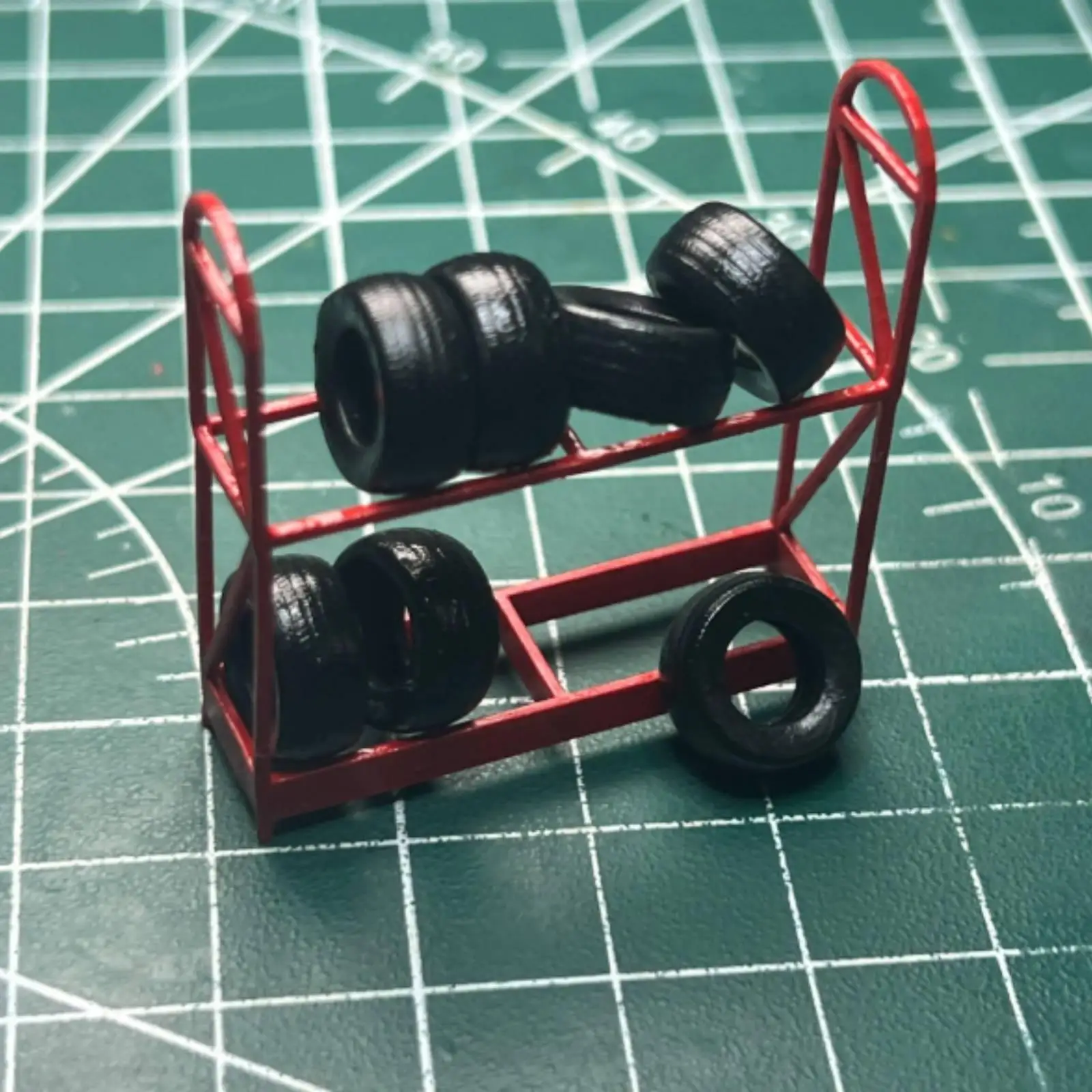 Realistic Miniature Car Stand Garage Model Wheel Holder for Miniature Cars Collection 1 64 Scale view 6