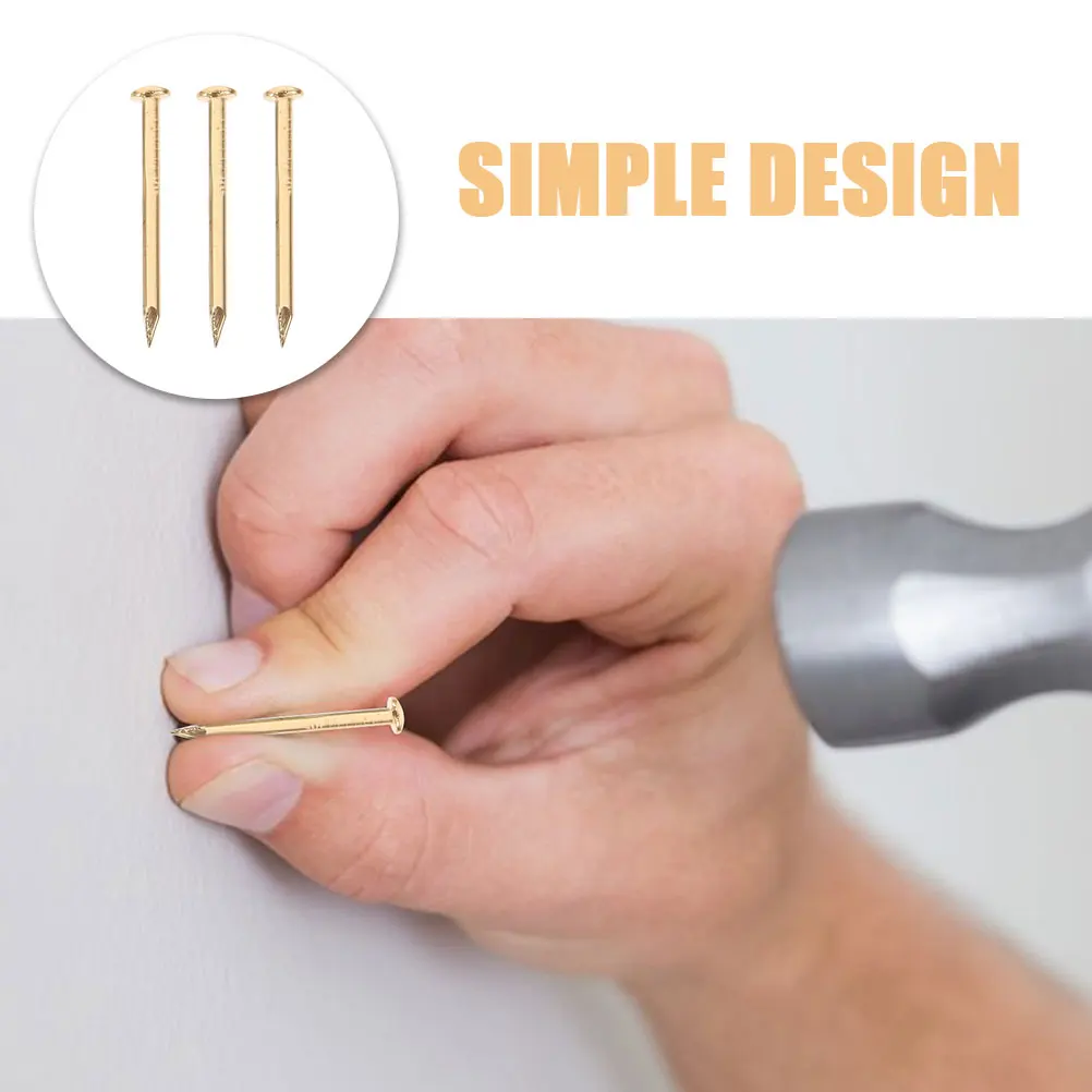 

200pcs Copper Nails for Hanging niture Fixing Home Decorative DIY Projects Round Head Hardware Accessories
