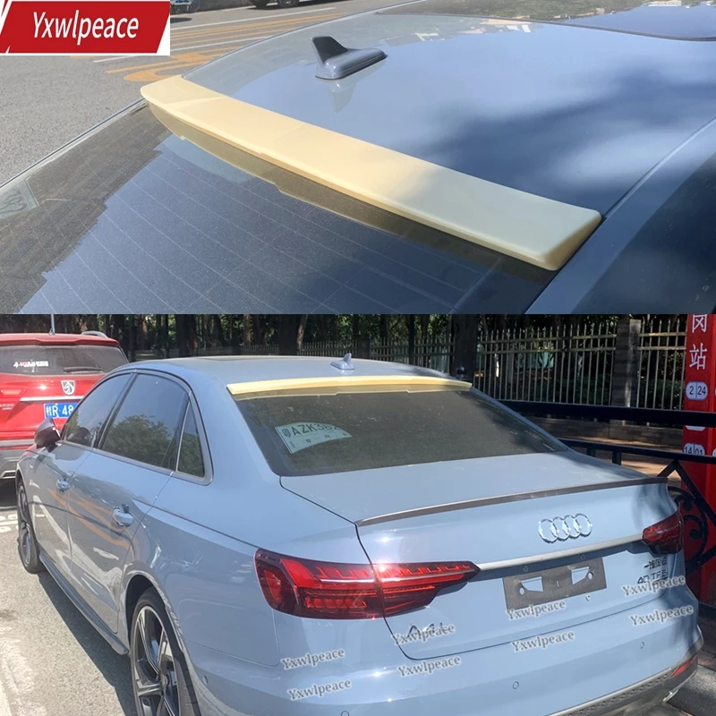 

For Audi A4 B9 Spoiler 2017 2018 2019 2020 2021 High Quality ABS Primer Color Rear Window Roof Spoiler Body Kit Accessories