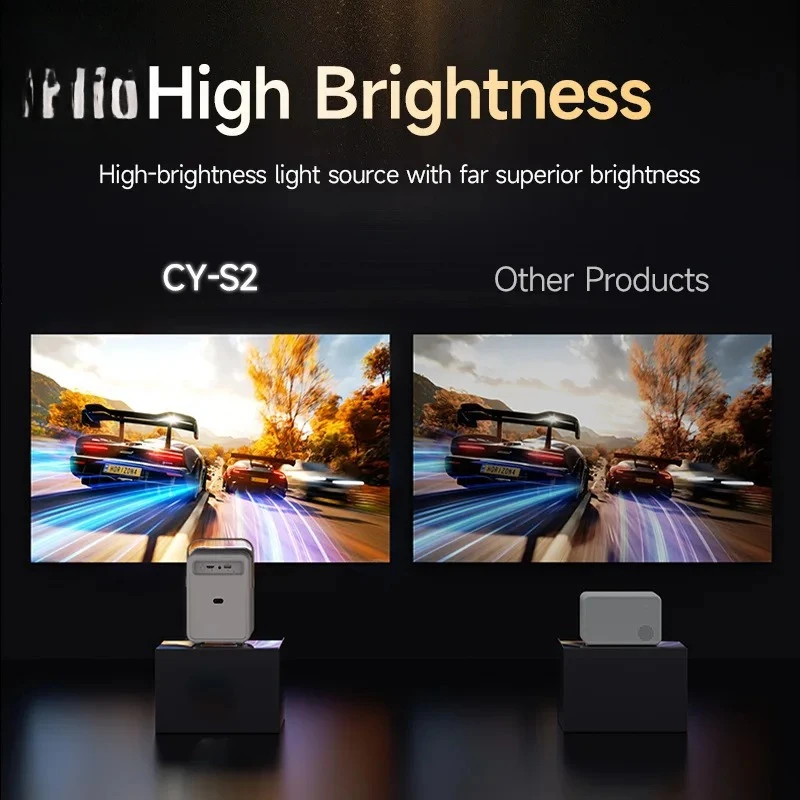 Explosive ligent HD S2 home projector small portable bedroom wall projection cell phone with screen projector equipment