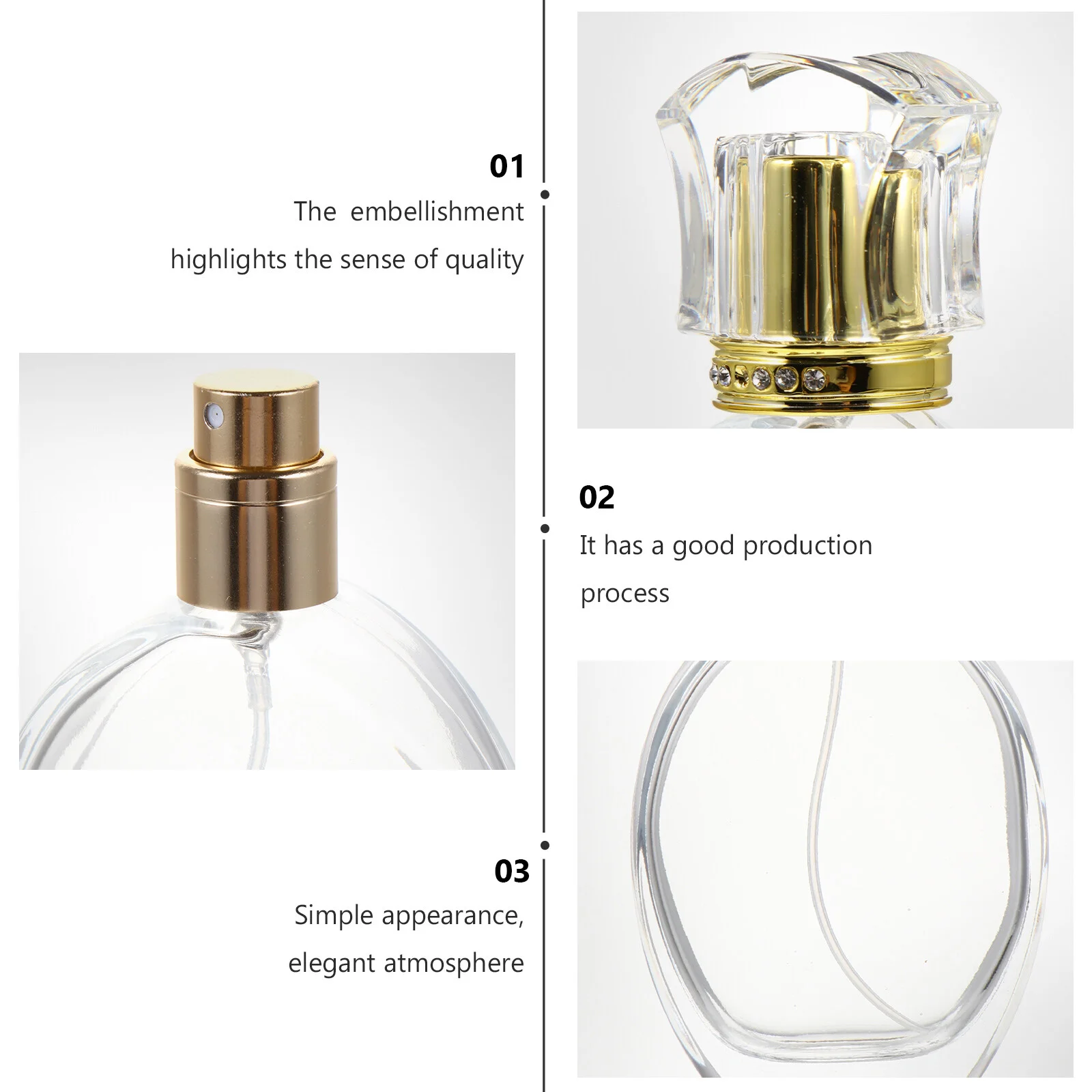 

1pc Perfume Organizer Delicate Storage Bottles Glass Empty Spray Bottle Atomizer for Perfume