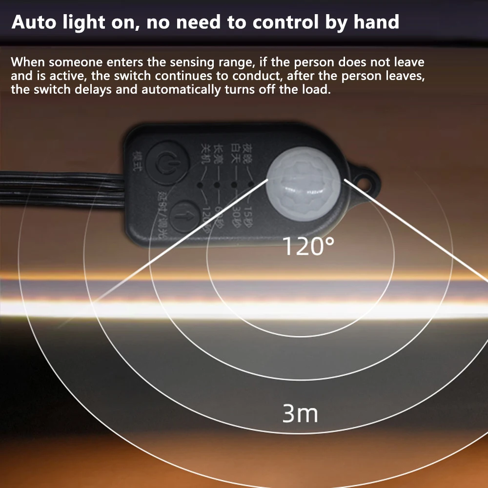 DC 5V-24V USB DC Körper Infrarot PIR Bewegungssensor Schalter Menschlicher Bewegungssensor Detektor Schalter für LED Lichtstreifen Automatisch