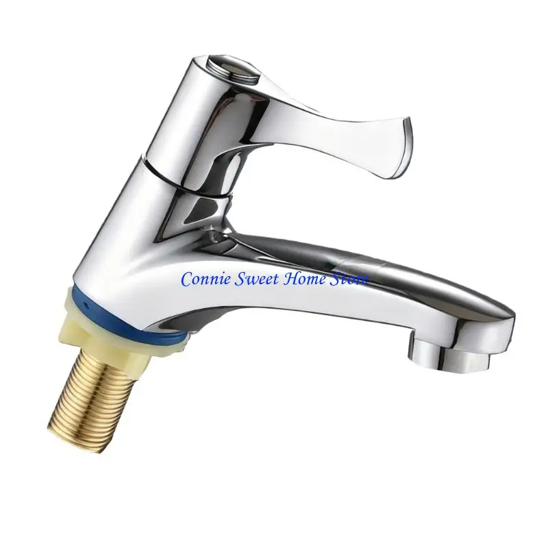 

LXAF Bathroom Sink Faucet Single Cold Water Tap Leakproof Valves Simple Setups