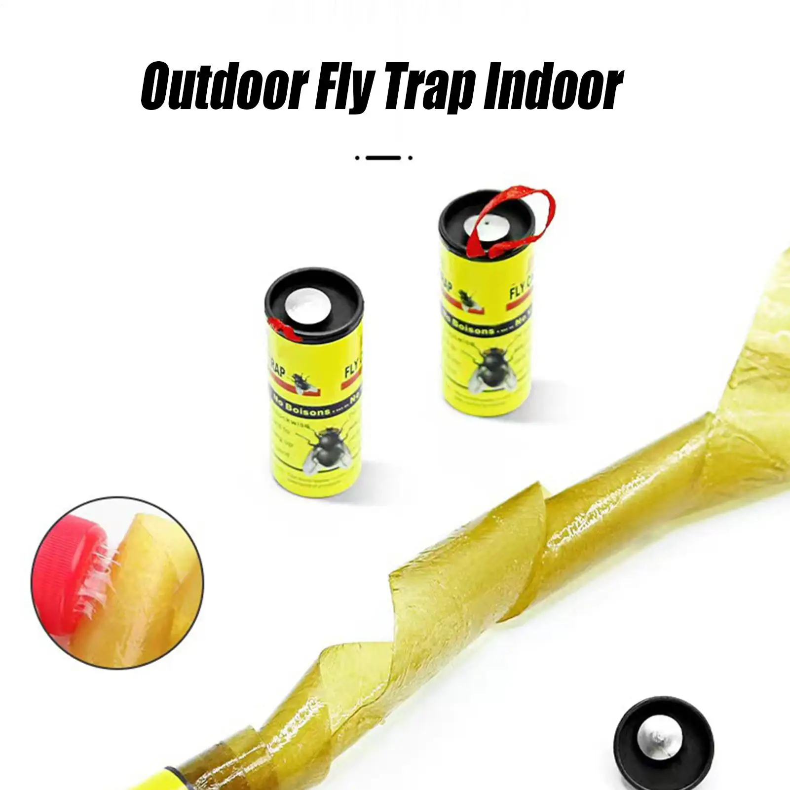 Липкие ловушки для мух в помещении и на открытом воздухе, ловушка для мух, 10 шт., лента, эффективные клейкие полоски для обеденной зоны, садовый подоконник