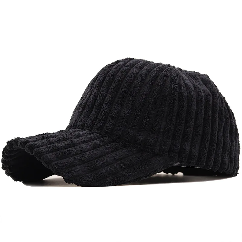 CNTANG Neue Winter Cord Baseball Kappe Mode Einfarbig Frauen Sonnenhut Dame Outdoor Freizeit Warme Mädchen Frühling Plüsch Kappen – Detail 4