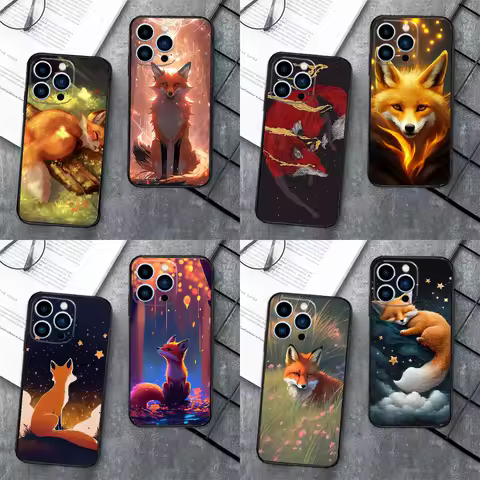 Cartoon Fox Case For Xiaomi 15 14 Ultra 13T 14T 15T Pro 17 Pro Max POCO F8 F5 F6 F7 X3 X5 X6 X7 Pro Cover