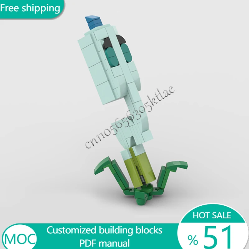 100 PCS Trees Lightning reed MOC Customize Modular Building Block Educational Creative Design Model DIY Boys Holiday Toy Gifts