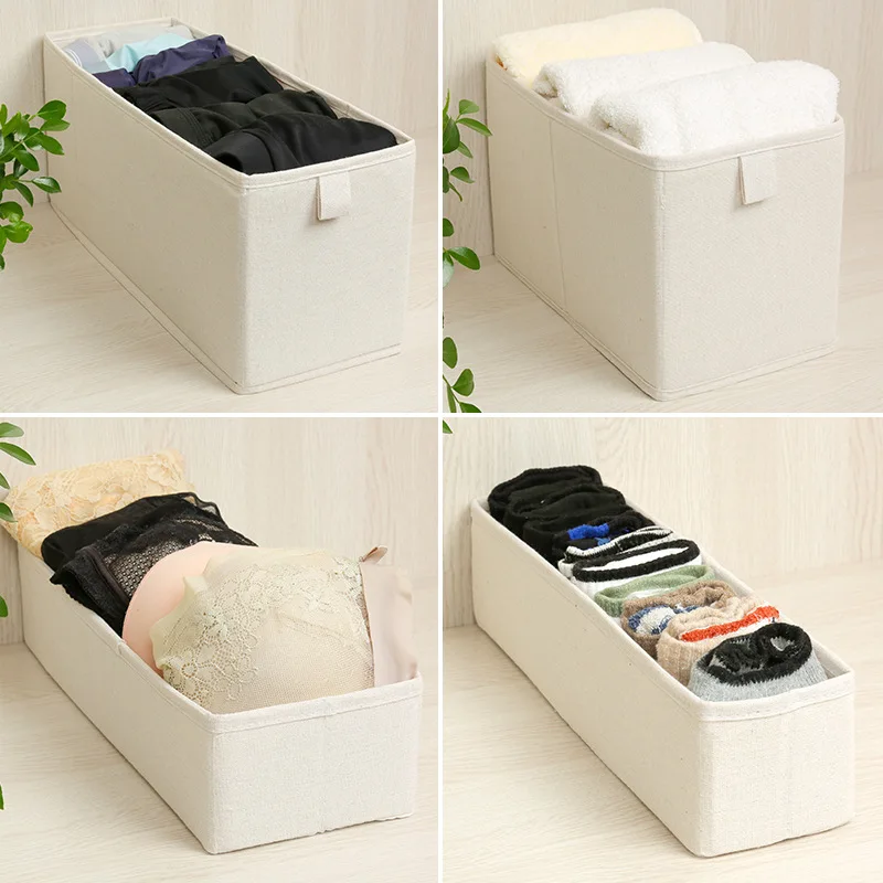 صندوق تخزين الملابس الداخلية، جوارب قابلة للطي، حمالة صدر، حاوية تخزين أشتات الملابس لتنظيم المنزل المحمول المتين والموفر للمساحة