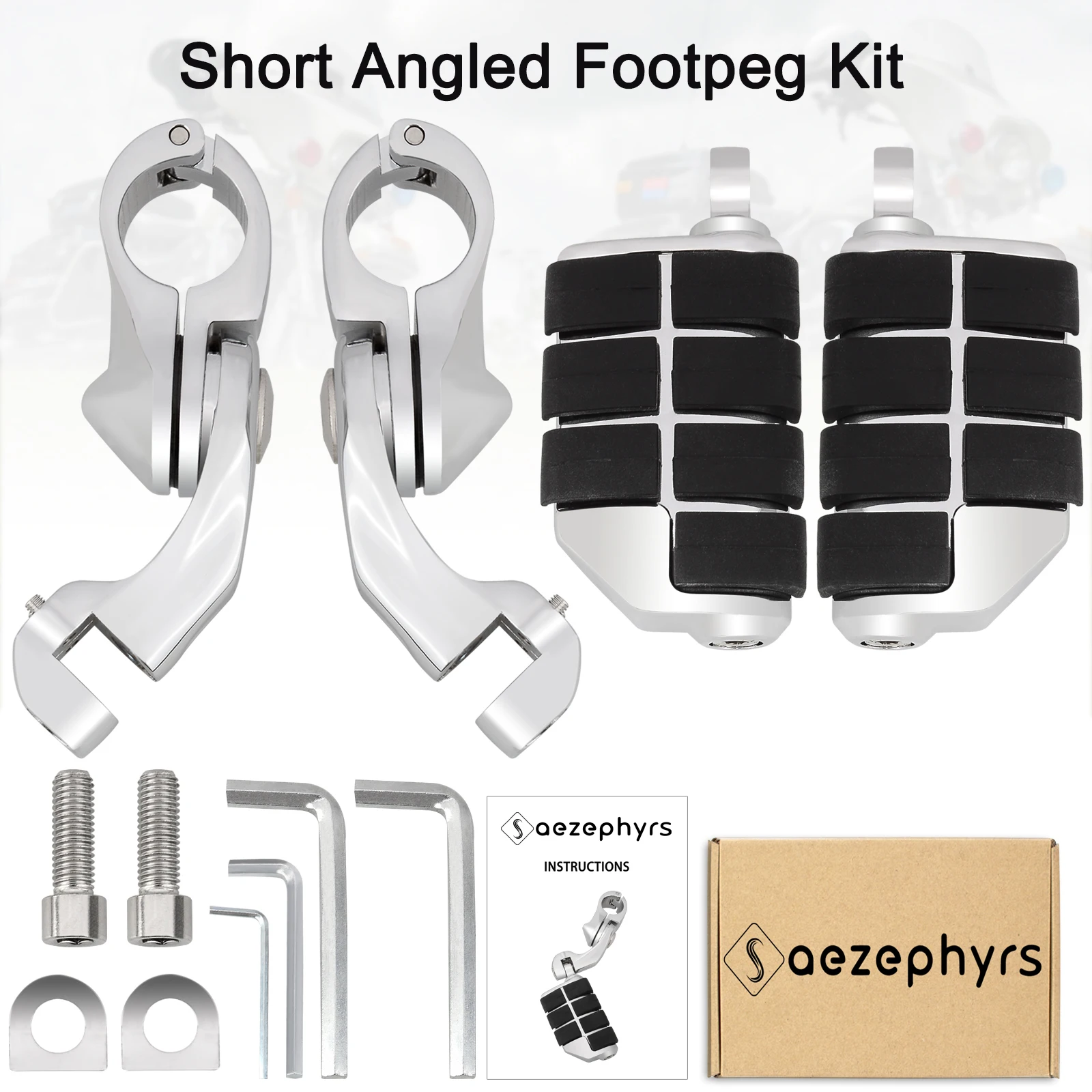 Motorcycles 1.25" 32mm Highway Pegs Engine Guard Foot Pegs Mount For Honda Harley Electra Glide Softail Sportster Fat Boy Dyna view 4