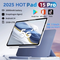 2025 Original Global Version Tablet Android Pad 15 Pro 22GB+2TB Snapdragon 870 Tablets PC 5G Dual SIM Card or WIFI HD 4K Mi Tab