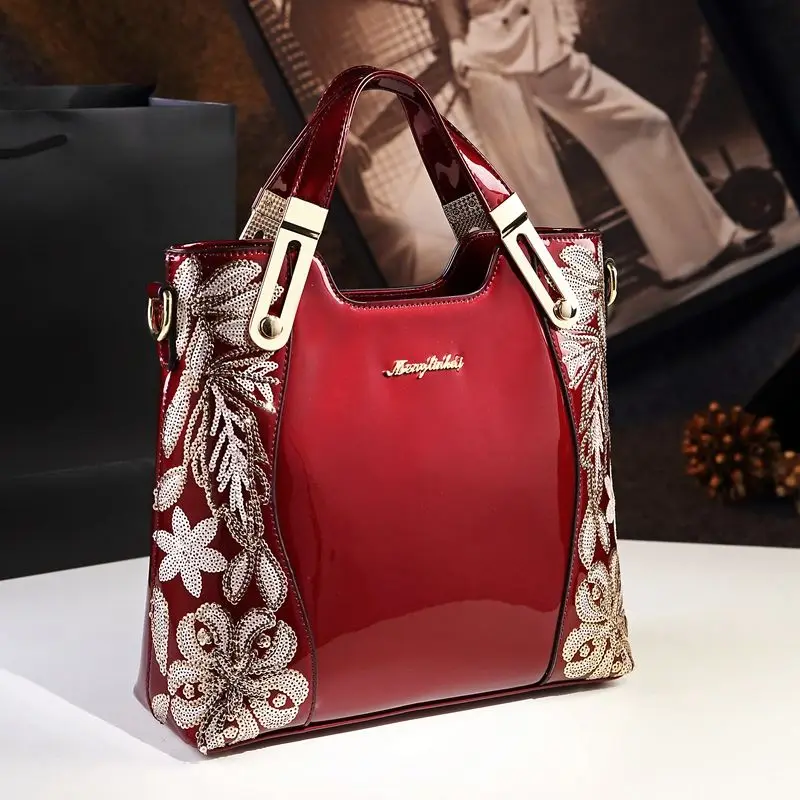 

2025 New Fashion Patent Leather Handbag Shoulder Cross-body Handbags for Women Sac À Main Femme