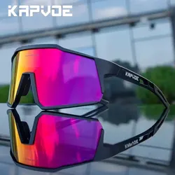 Kapvoeサイクリングメガネ偏光mtbロードバイクメガネuv400保護サングラス超軽量スポーツ眼鏡機器