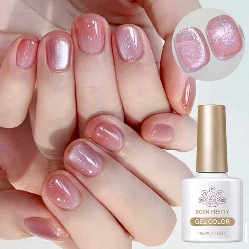 Imagen 2 del producto BORN PRETTY-esmalte de uñas en Gel con purpurina dorada, Ultra brillante, rosa, verde, semipermanente, UV LED, barniz artístico para manicura, 10ml