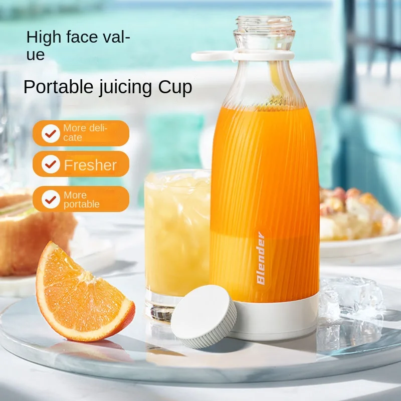 Portable Wireless Blender Electric Fruit Juicer Machine For Orange Ice Crushing 6 Blade Auxiliary Food Machine 1500mA Mixer