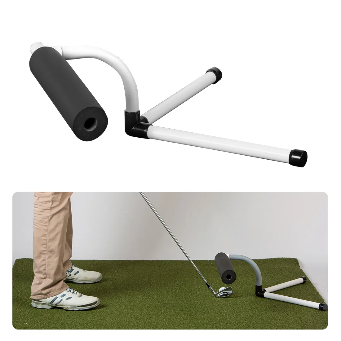 Lightweight Removable Multi-Angle Golf Swing Trainer Easy Disassemble Design for Efficient Chipping Swings Training