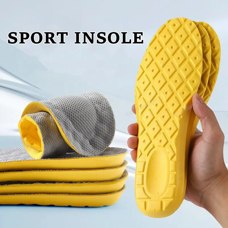 Sports Shoes Insoles Comfortable Latex Running Insole for Feet Shock Absorption Baskets Shoe Sole Men Woman Non-Slip Shoe Pads