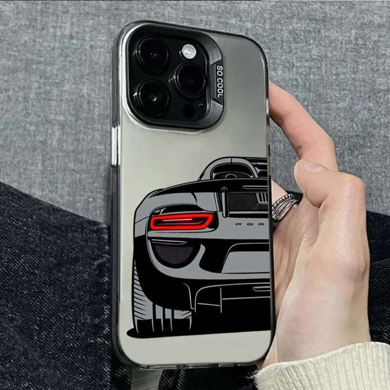 Für iPhone 18 17 16 15 14 13 12 11 Pro Max Hülle Luxus-Automotivmuster Handyhülle Für iPhone XS Max XR X XS 7 8 Plus 16E Air Fundas