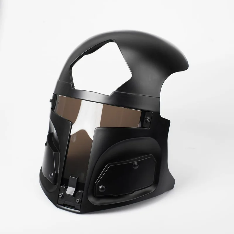 خوذة بحرية تكتيكية، قناع خيال علمي، قناع رياضي كامل للوجه، عدسة سوداء