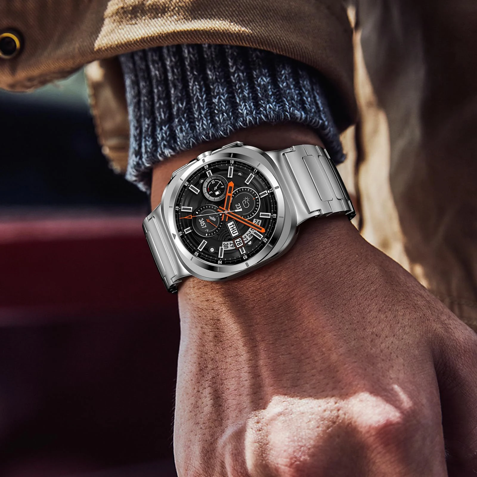 Correa de Metal de lujo para Samsung Galaxy Watch Ultra 2025, Correa de acero inoxidable, pulsera Samsung Galaxy Ultra de 47mm