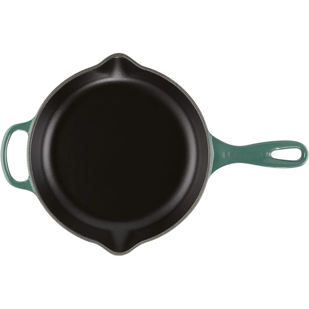 مقلاة من الحديد الزهر بمقبض مميز، 9 بوصة، لون الخرشوف، مثالية للطهي والخبز، متينة وتحافظ على الحرارة #2