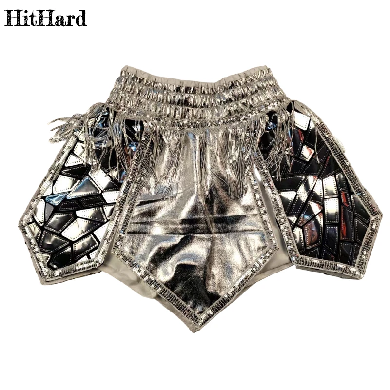 الملاكمة التايلاندية السراويل الفضة شرابة التايلاندية سراويل ملاكمة القتال كيك بوكسينغ BJJ MMA السراويل الرجال النساء الاطفال الشباب فنون الدفاع عن النفس ملابس تدريب