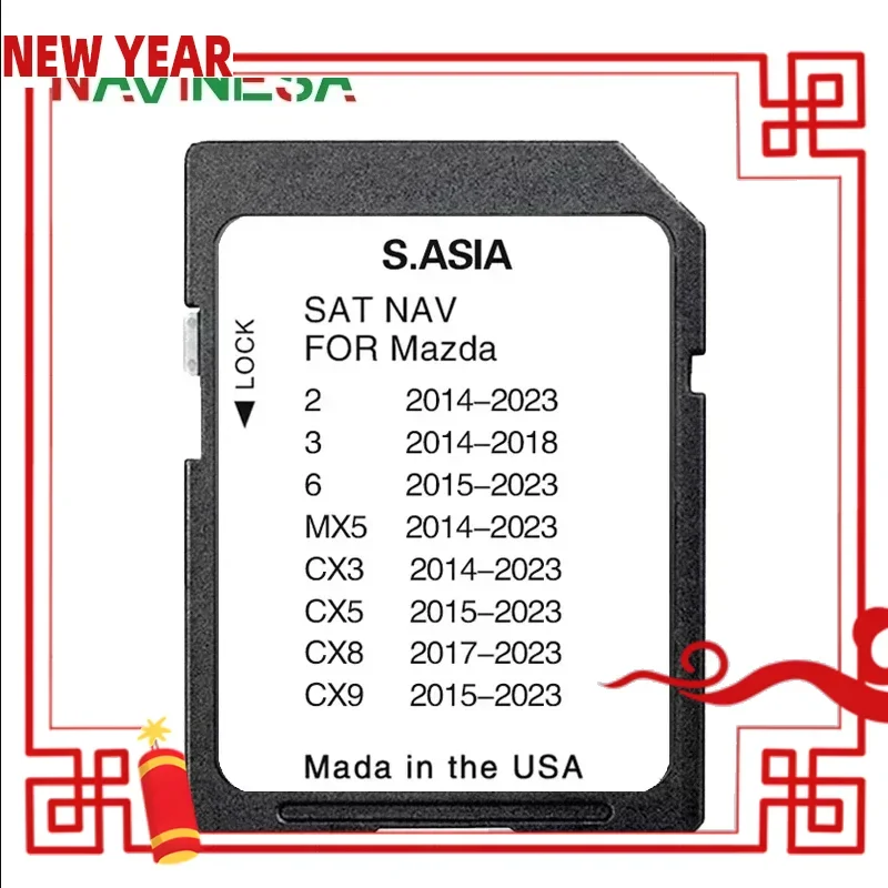 

Update for Mazda 2/3/6/MX5/CX3/CX5/CX8/CX9 Car 2023 South Asia Maps Navigation SD GPS Card Accessories Software Data