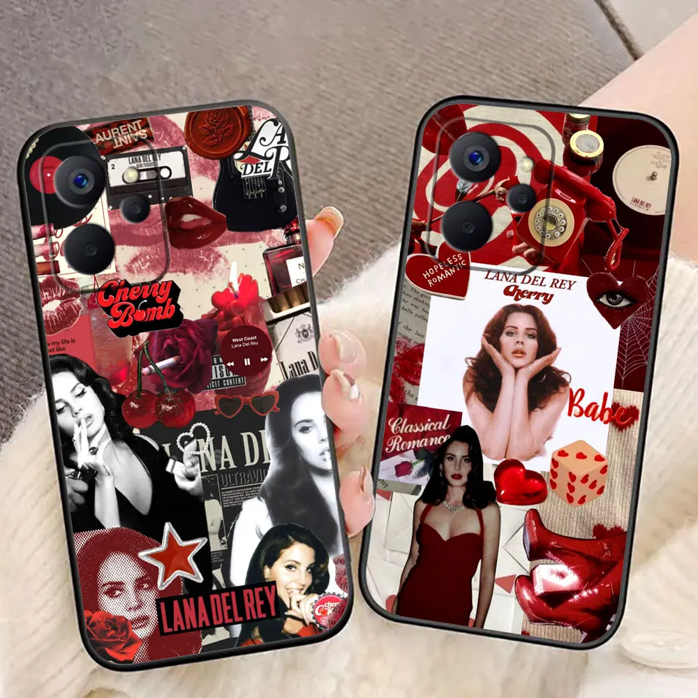 Singer Poster Lana Del Rey Phone Case For Realme C75 C71 C65 C63 C55 C53 C35 15 15T 14 13 12 11 10 9 9I 8I 8 PRO TPU Case Cover