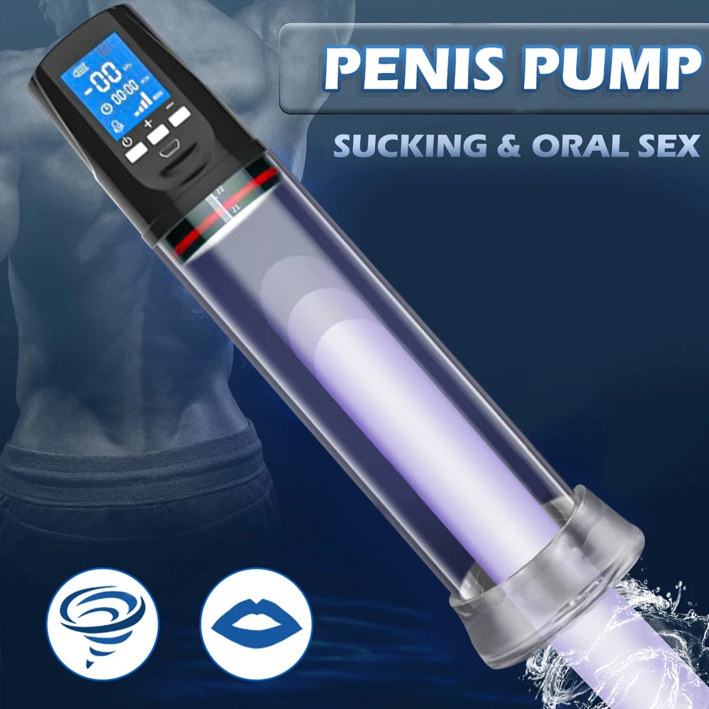 Electric Penis Vacuum Pump Battery Powered Automatic Male Enlargement Erection Extend Men Penis Enlarge Air Pressure Device