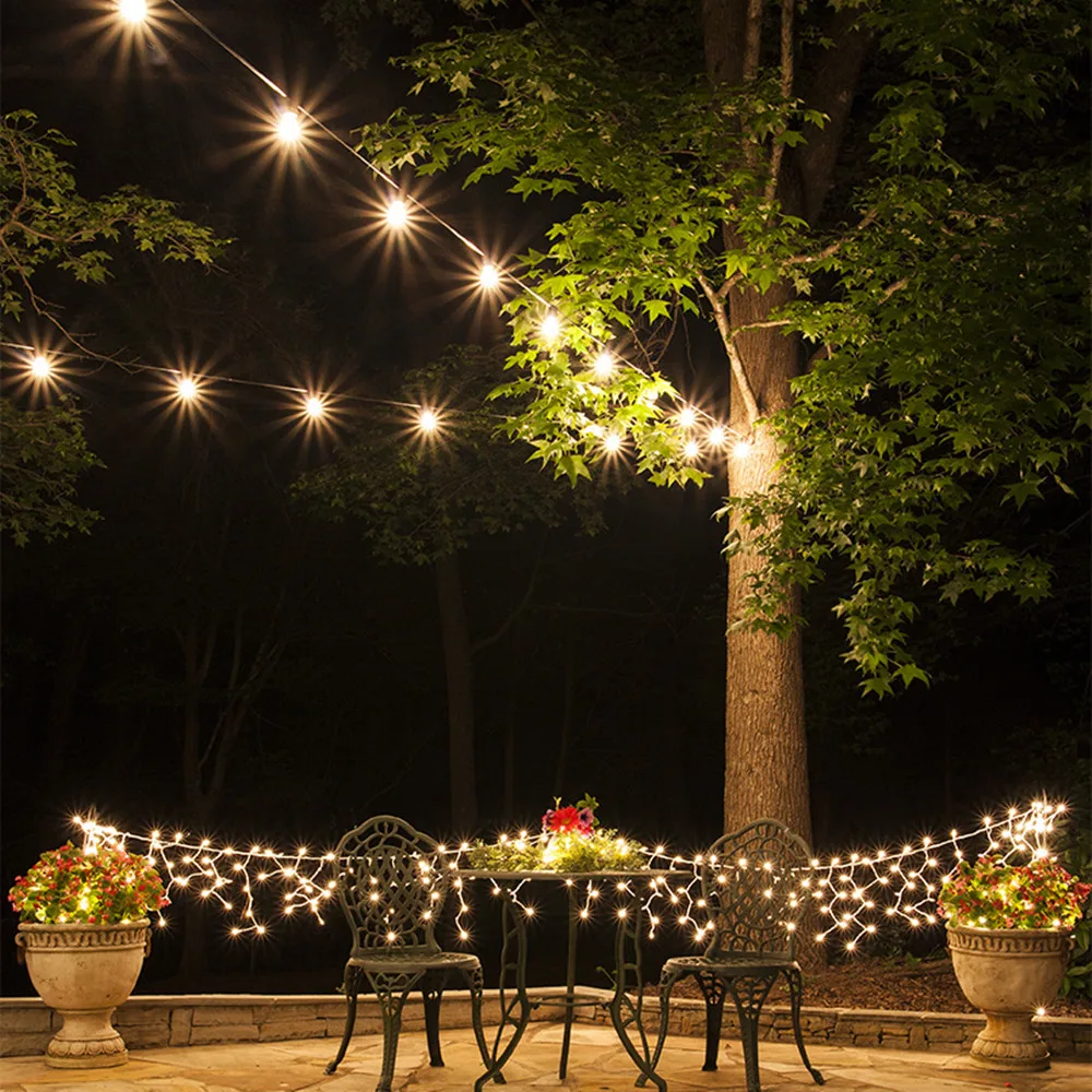 IP65 G50 White Cable Milky Ball String lights Indoor Outdoor Light String For Bar Wedding Garland Party Garden Decorations Wall