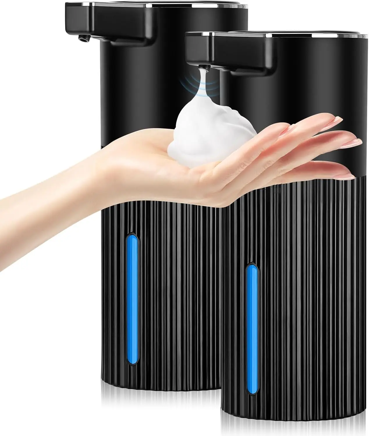 

Набор автоматических интеллектуальных дозаторов мыла из пены, безконтактные, 4-уровневые, регулируемые, настенные, черные, перезаряжаемые, электрические - bat