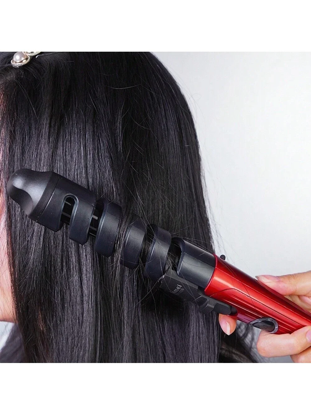 Spiral Curling Iron Mini Convenient  Use Hair Styling Tool With Anti-Scald Feature, Spiral Curly Hair Roller Automatic Hair Curl