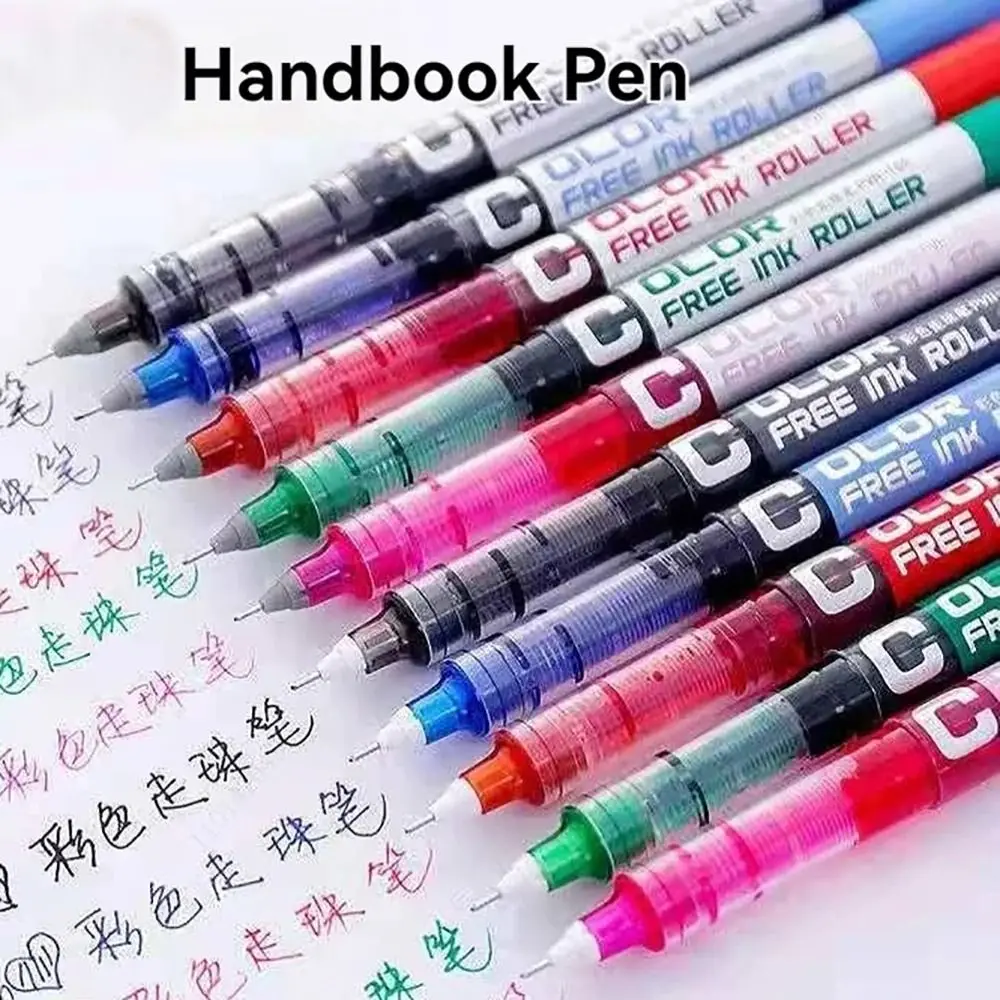 New Plastic Needle Barrel Neutral Pen Stationary 0.5mm Ink Ballpoint Pen Extra Fine Nib Gel Pen School