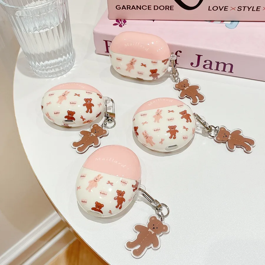 Cartoon Bär Fall für Huawei Freebuds Se2/Pro3/Freeclip/Freibuds4/4e Freibuds5i 5 Fall Silikon Kopfhörer Abdeckung Freebuds Pro3