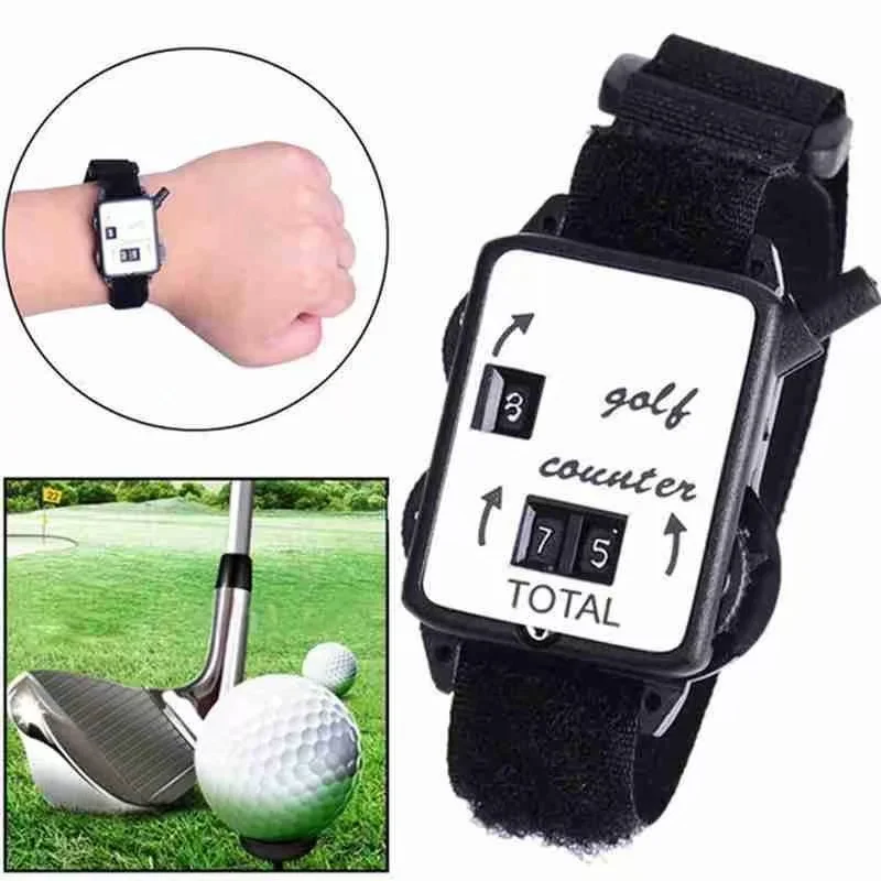 Manual Golf Stroke Counter with Wristband - Portable Score Keeper Watch for Putting, Swimming Lap, Badminton & Sports Training