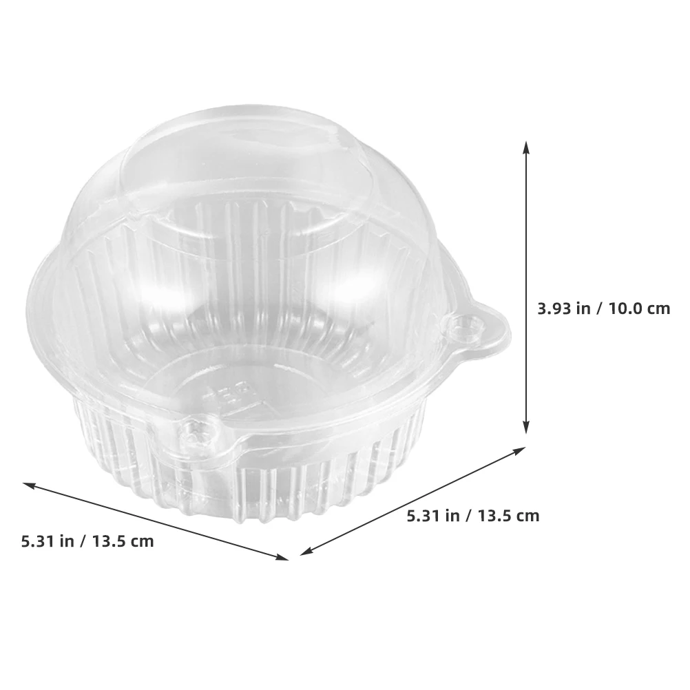 

100pcs Cat Face Design Mousse Boxes Clear Cupcake Packaging Boxes Bakery Supplies For Individual Cakes Desserts Small Cake Cases
