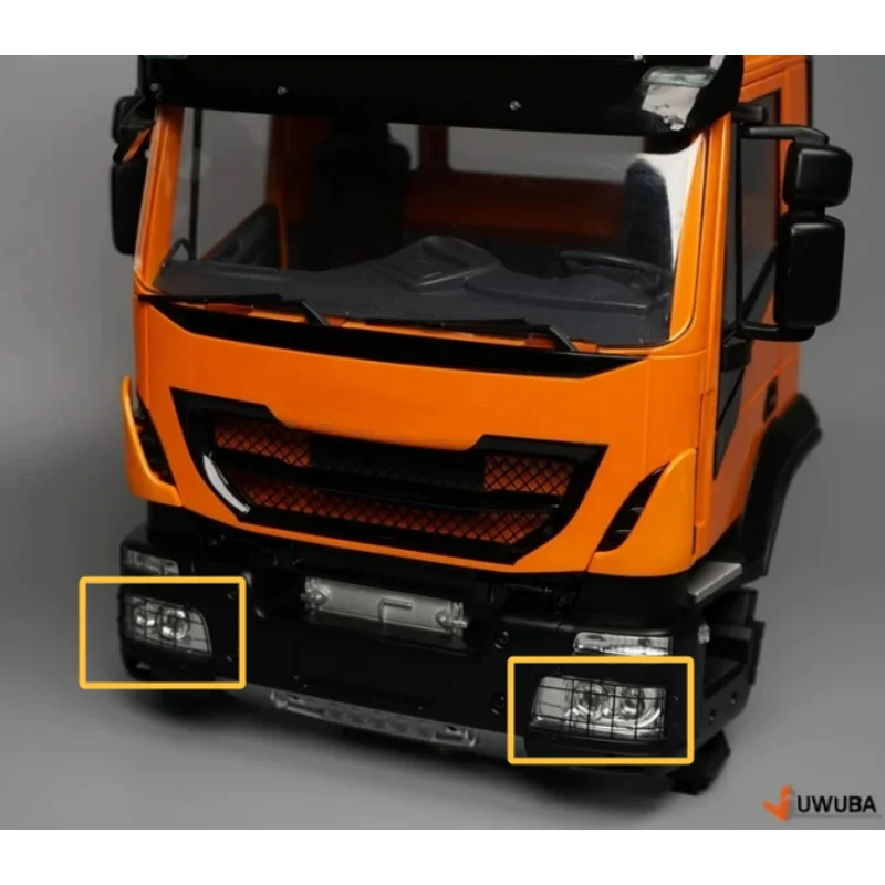 JUWUBA Modell 1 Paar Simulations-Metall-Netzlichtständer für 1/14 Tamiya RC Truck Auto für Iveco 480 DIY-Teile Spielzeug RC-Autos – Detail 3
