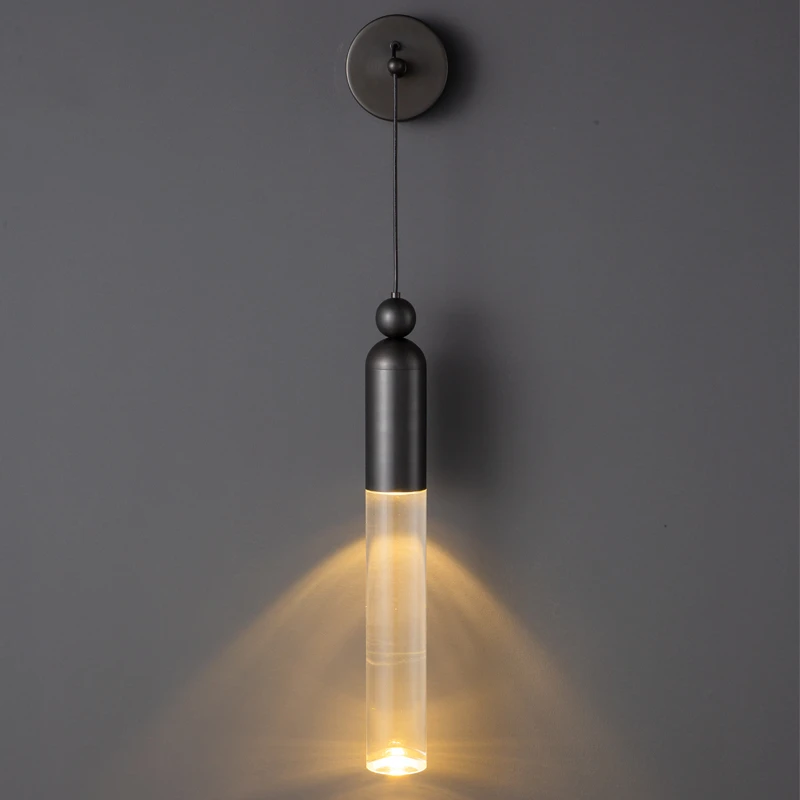 Sleek Copper Wall Lamp for Study Room - Black & Copper Finish, Focus-Friendly Lighting