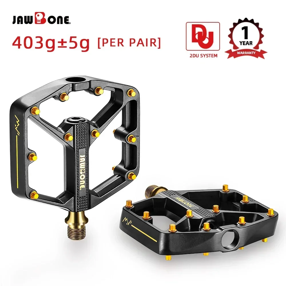 AliExpress RYET Jawbone MTB Bike Flat Pedals Ultralight CNC Aluminum Platform with Replaceable Pins 9/16 Sealed Bearing for Mountain Bike Parts