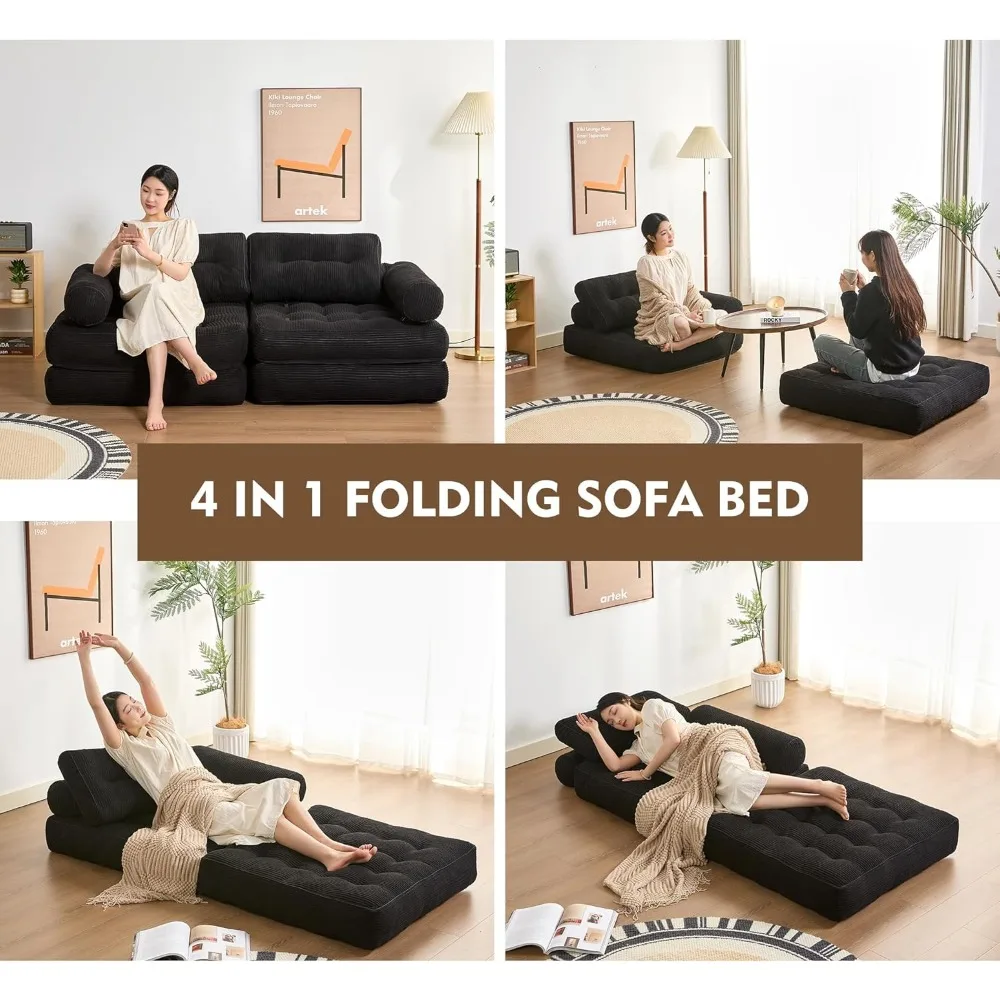 بالإضافة إلى سرير أريكة فوتون للمساحات الصغيرة، أريكة أرضية مع مسند للذراعين، سرير كرسي نوم قابل للتحويل مع وسادة، أرضية مريحة محمولة