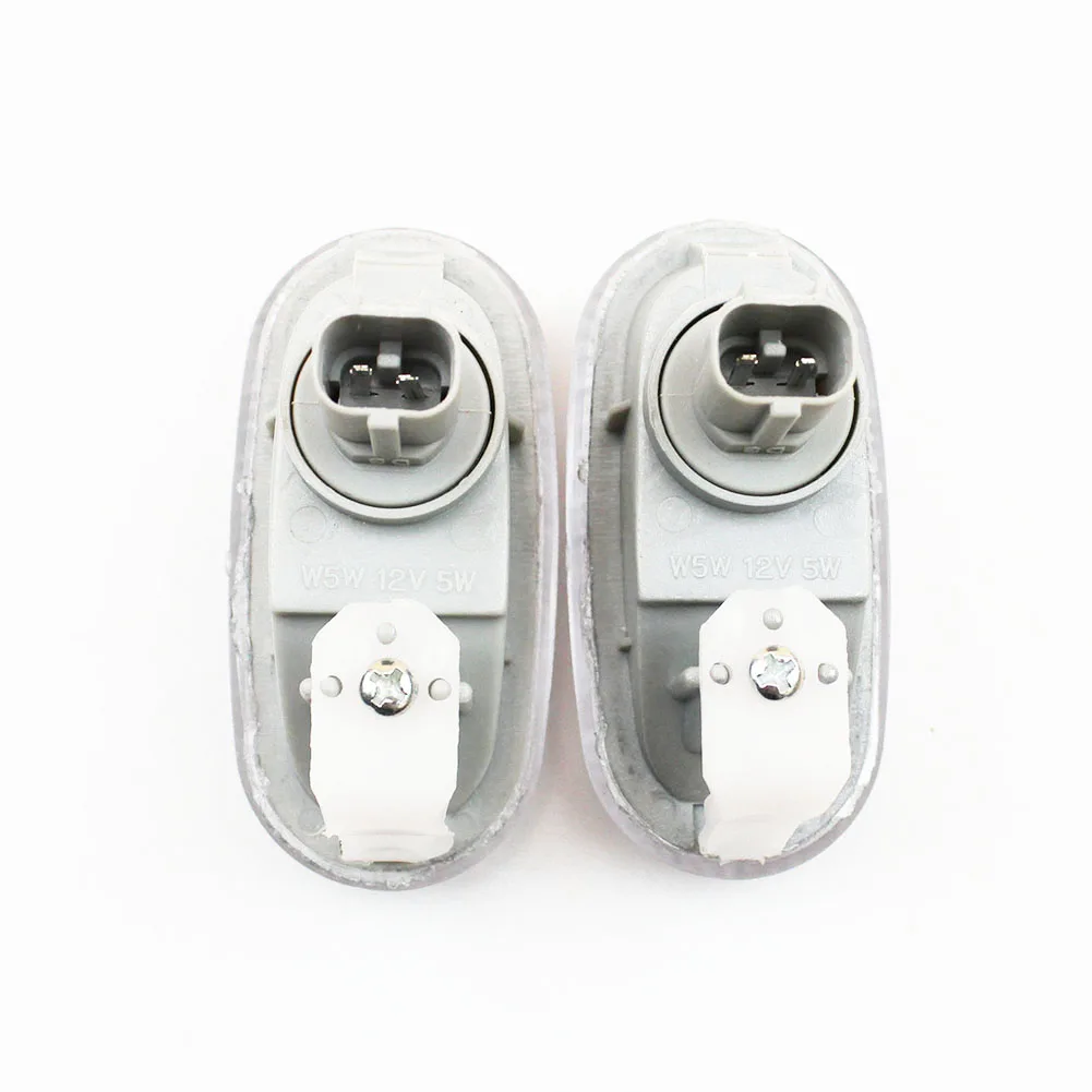 2PCS Side Fender Marker Clear Yellow Lamp Signal Light With Bulbs fit for Mitsubishi Pajero Montero Shogun MK2