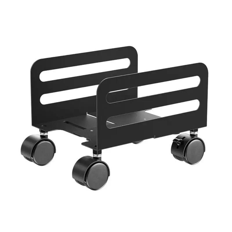 Computer Tower Stand Rolling PC Stand Ventilated PC Holder With Locking Caster Wheels